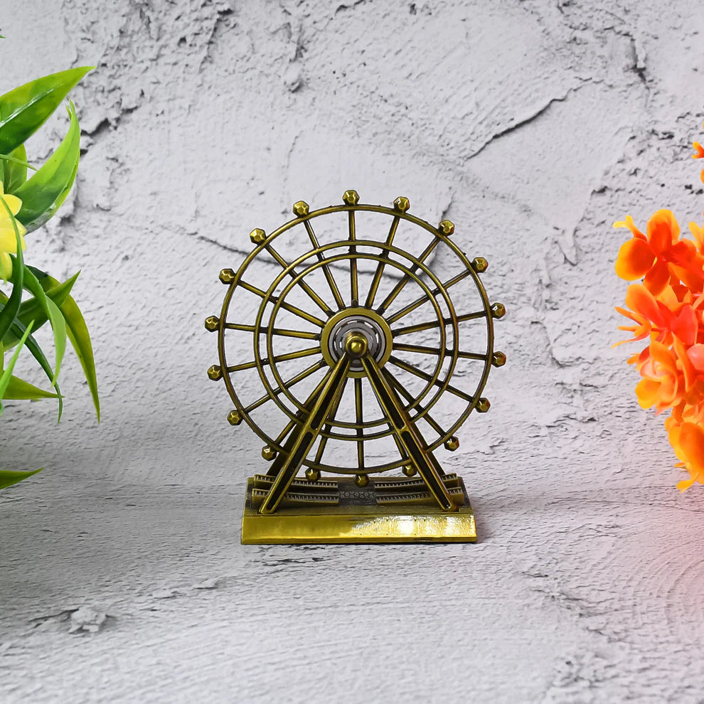 Vintage Ferris Wheel Showpiece | Metal Decorative Table Accent for Home & Office