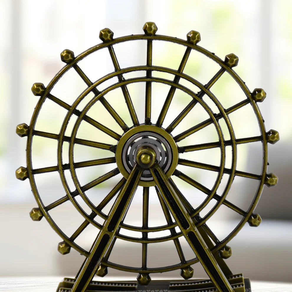 Vintage Ferris Wheel Showpiece | Metal Decorative Table Accent for Home & Office