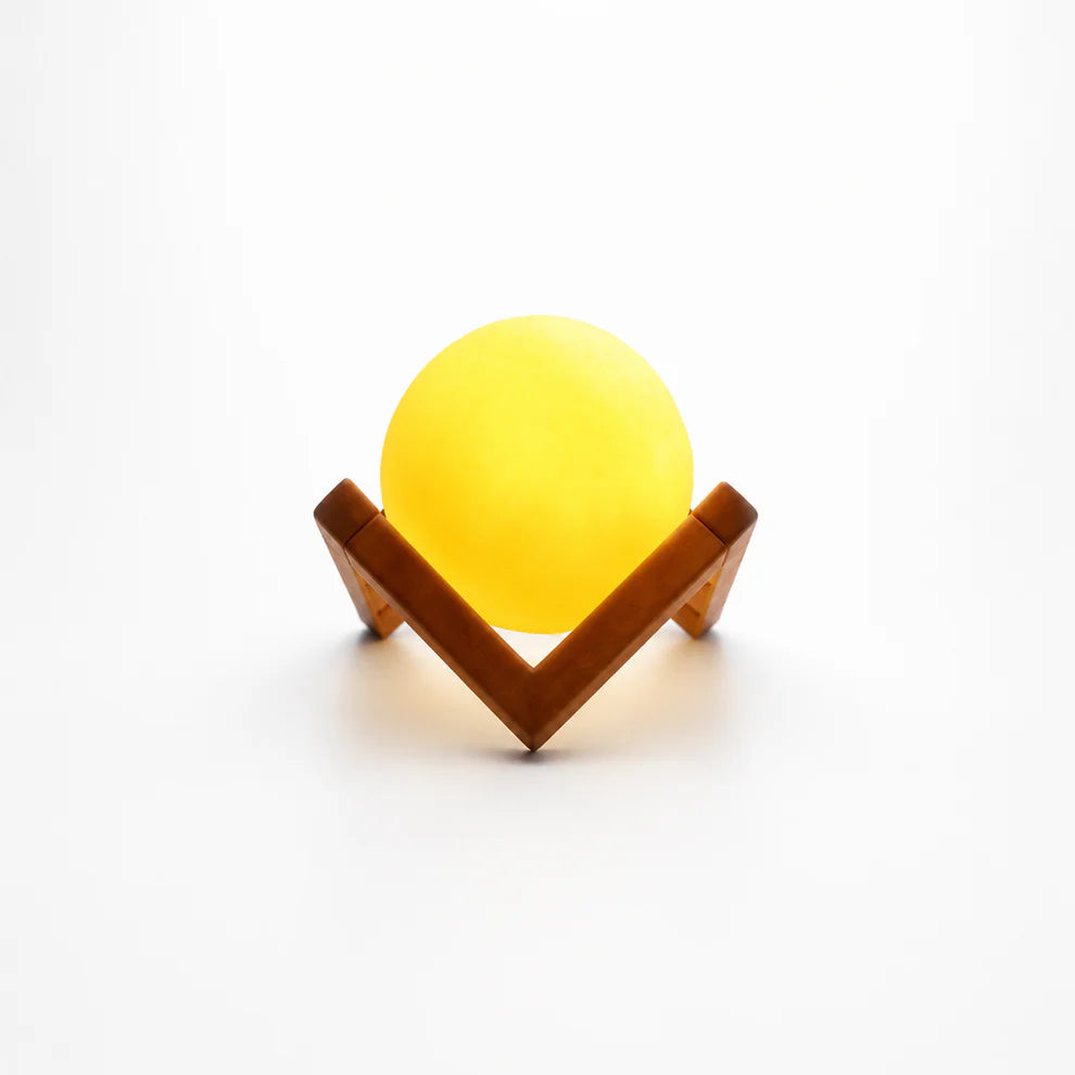 🌙 Moon Glow LED Night Lamp with Wooden Stand