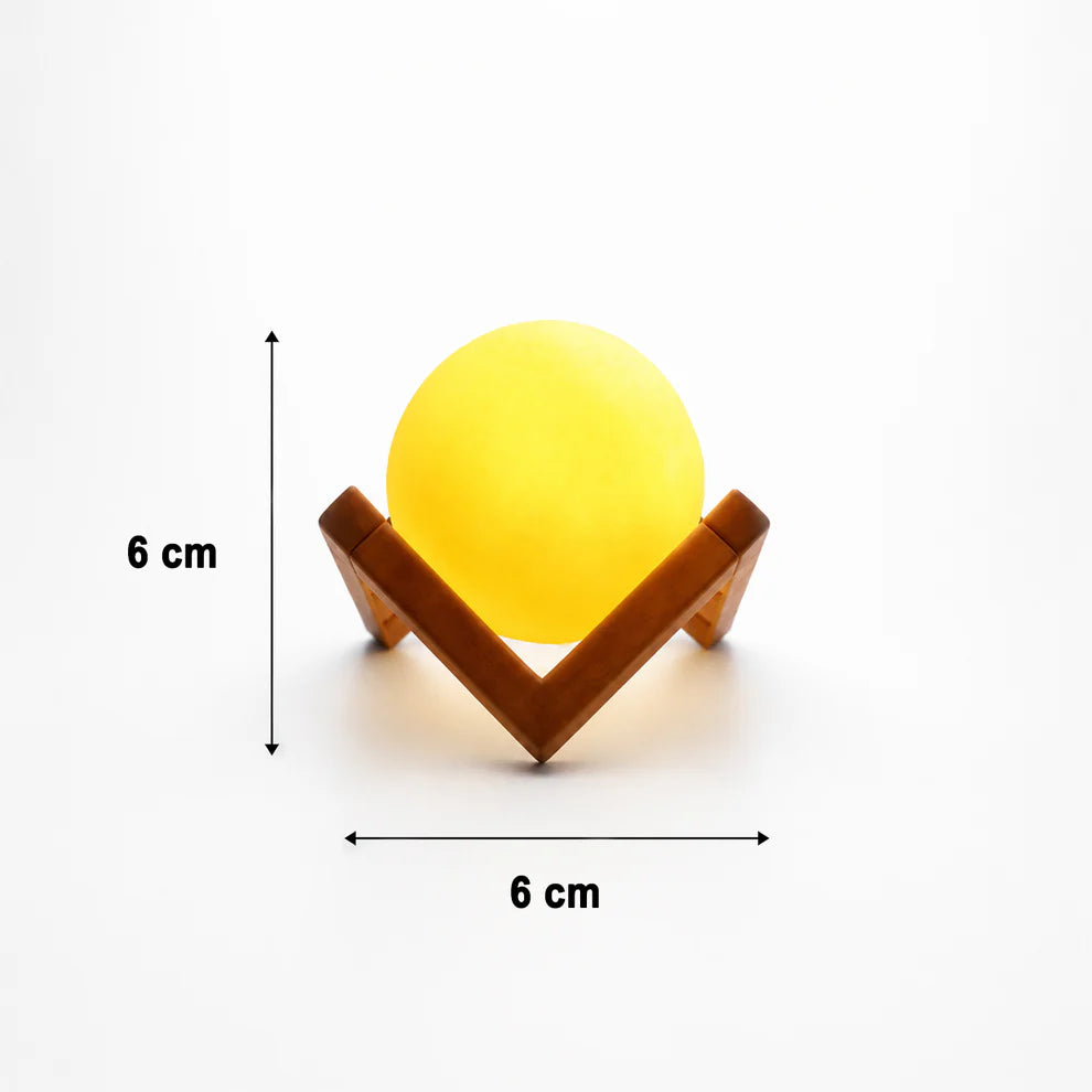 🌙 Moon Glow LED Night Lamp with Wooden Stand