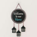 DECORIQUE Wooden Wall Hanging Welcome Sign Decorative Quote Board For Home, Door, Entrance, Hall & Office - Rustic Wall Art & Housewarming Gift Item,25 Cm