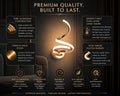 FILLISKA Luxurious LED Wall Lamp for Home with Adjustable Colour Changing Function (French Gold-7715)(1 Year Warranty)