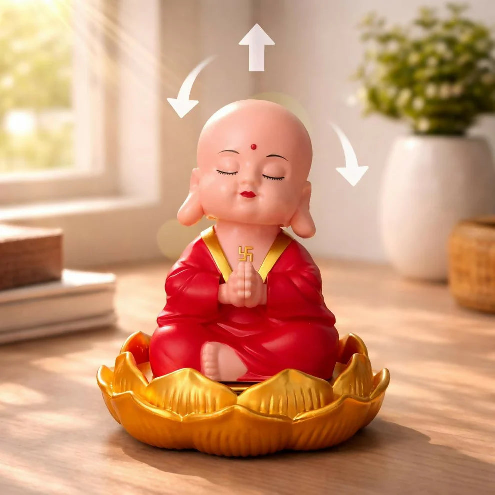 Meditating Monk Buddha Showpiece | Peaceful Spiritual Home & Office Decor