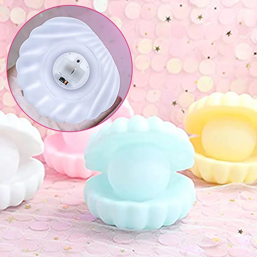 Pearl Shell LED Night Lamp | Cute Oyster Pearl Light for Bedroom & Kids Room Decor