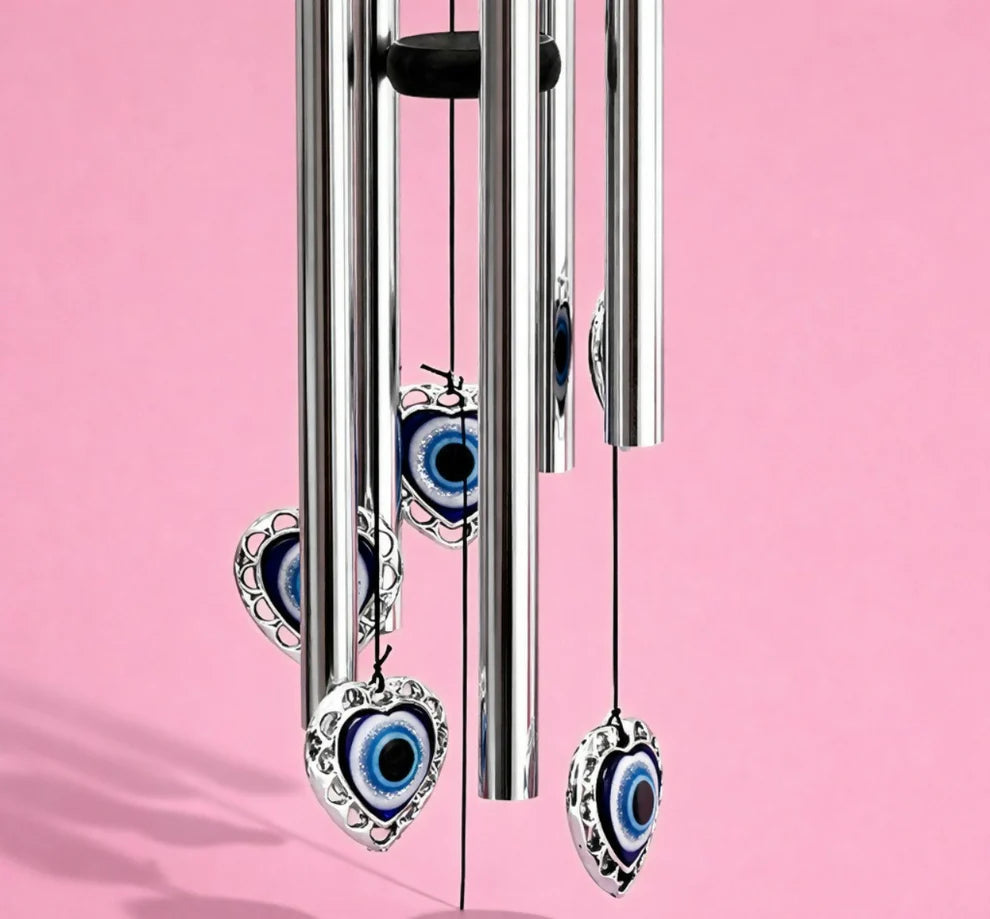 Evil Eye Wind Chime Hanging | Metal Wind Chimes for Home, Balcony & Positive Energy Decor